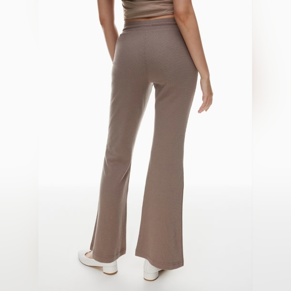 Aritzia Sunday Best Baby Waffle Pants Flare Burgundy Size XS - Picture 6 of 10